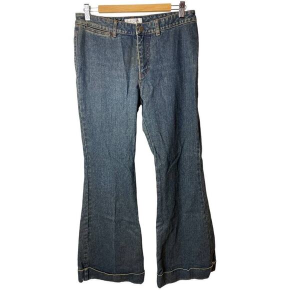 Jill Stuart Denim - Jill Stuart Dark Blue Denim Wide Leg Jeans Women's Size 10